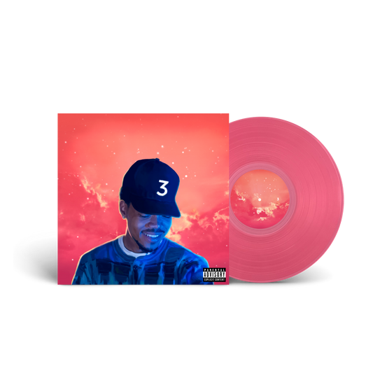 Chance The Rapper Coloring Book limited edition transparent pink vinyl mockup