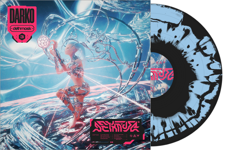 Darko Dethmask 3 limited edition Variant IV black and blue merge vinyl LP with cover art