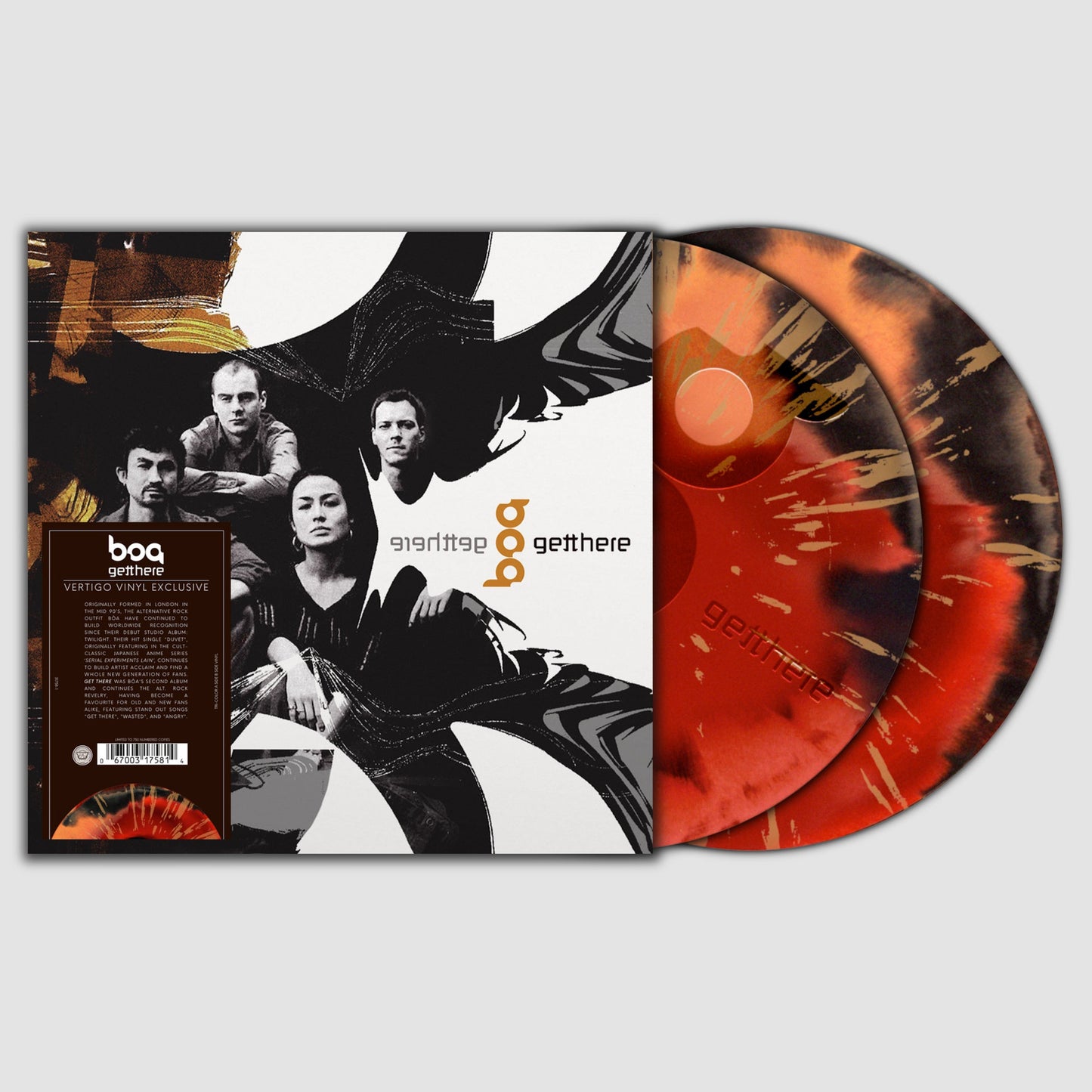 bôa - Get There Limited Edition Red, Orange, Black Smash Vinyl Record 2LP