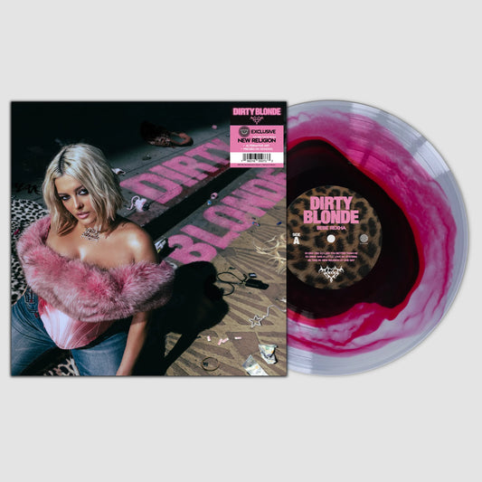 Bebe Rexha Dirty Blonde limited edition "Cosmopolitan Swirl" vinyl LP alternate cover mockup