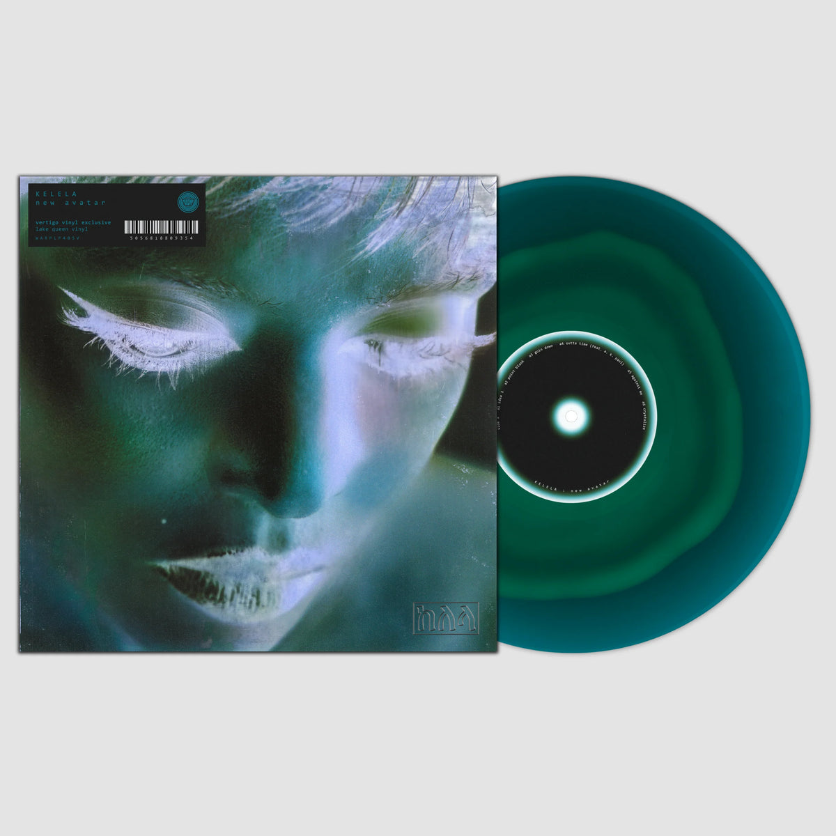 Kelela New Avatar limited edition Lake Queen green in blue vinyl LP Vertigo exclusive mockup