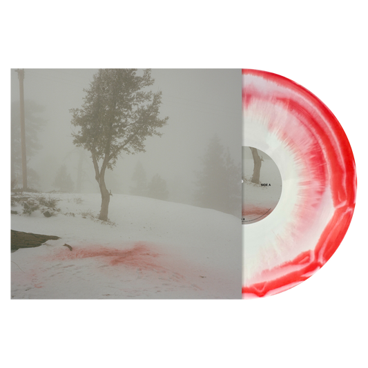 Wisp Pandora Limited Edition Red, White Swirl Vinyl Record LP mockup