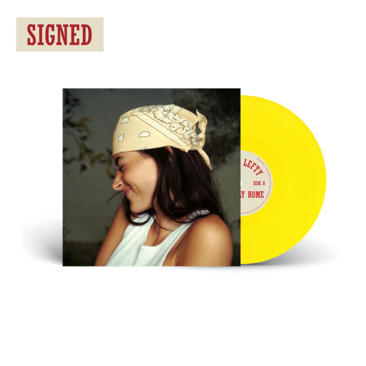 Stella Lefty Long Way Home limited edition yellow vinyl LP mockup with cover
