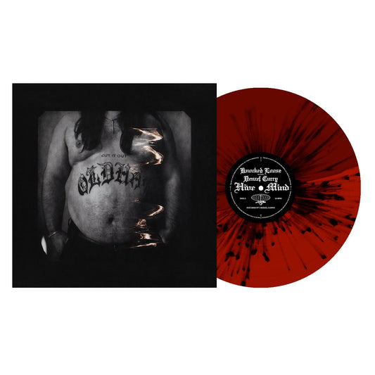 Knocked Loose Denzel Curry Hive Mind limited edition red black splatter 12" single vinyl mockup