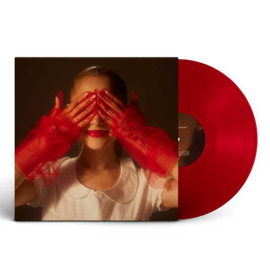 Ariana Grande Eternal Sunshine limited edition translucent ruby red vinyl LP mockup