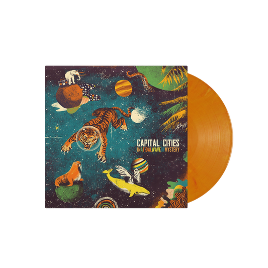 Capital Cities - In A Tidal Wave Of Mystery Limited Edition Yellow, Orange Marbled Vinyl Record LP