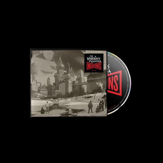 The Barbarians Of California Megatons limited edition digipak CD mockup with disc
