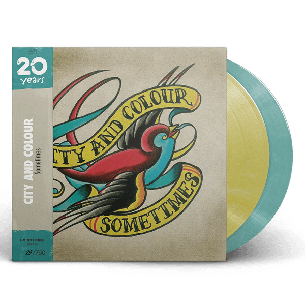City And Colour - Sometimes Limited Anniversary Edition Yellow, Teal Vinyl Record 2LP