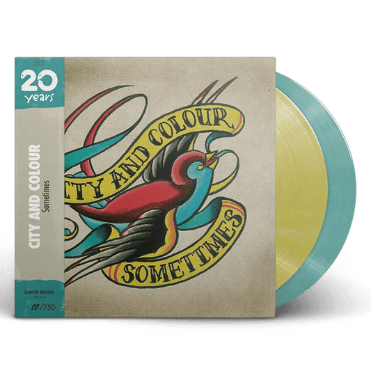 City And Colour - Sometimes Limited Anniversary Edition Yellow, Teal Vinyl Record 2LP