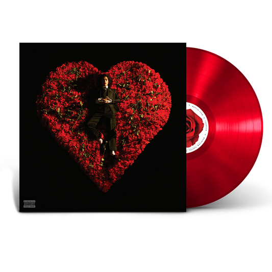 Conan Gray Superache limited edition ruby red vinyl LP mockup