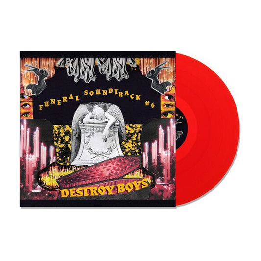 Destroy Boys Funeral Soundtrack #4 limited edition transparent red vinyl LP mockup