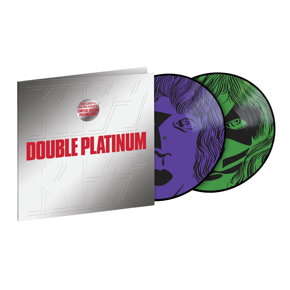 Kiss Double Platinum limited edition picture disc vinyl 2LP with cover mockup