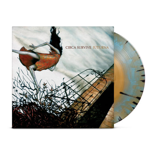 Circa Survive Juturna limited edition blue orange starburst black splatter vinyl LP mockup