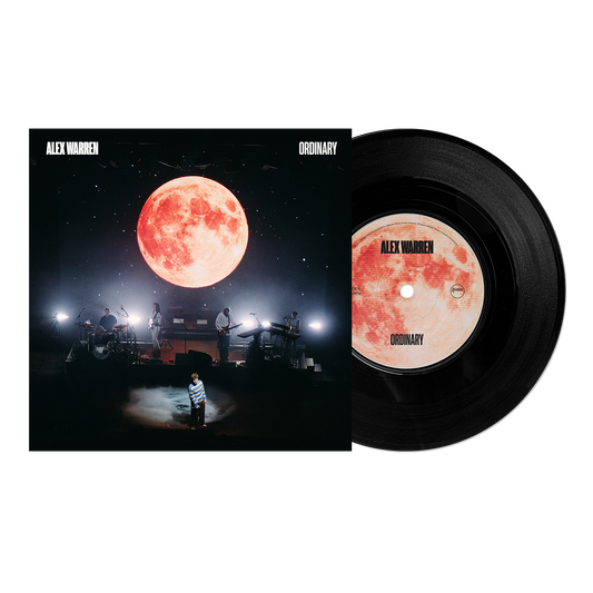 Alex Warren Ordinary 1 Year Anniversary limited edition 7" single vinyl mockup