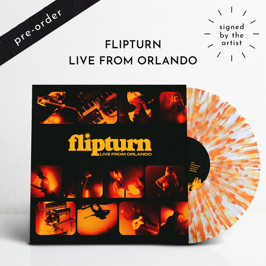 SIGNED Flipturn Live From Orlando sunlight splatter vinyl 2LP signed mockup