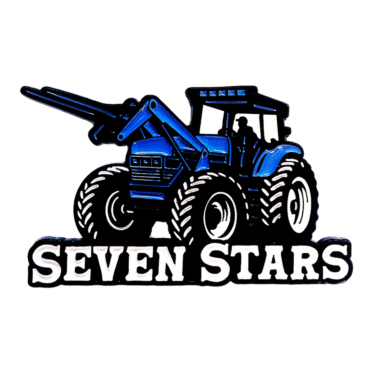 GRiZ Seven Stars 7SGS blue tractor enamel pin