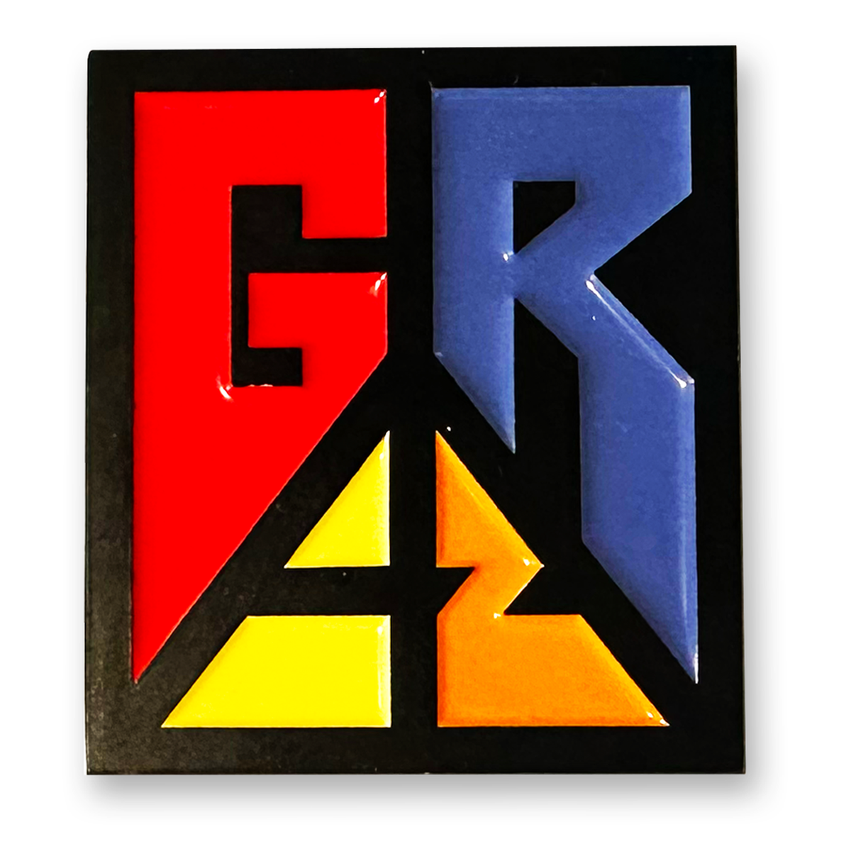 GRiZ Peace block logo enamel pin