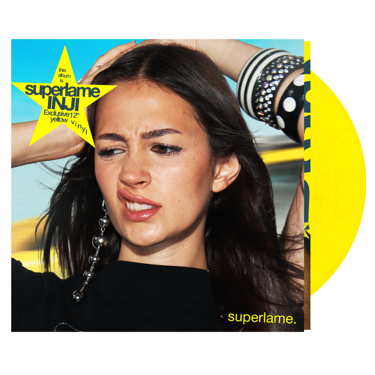 SIGNED INJI - Superlame Limited Edition Yellow Vinyl Record LP