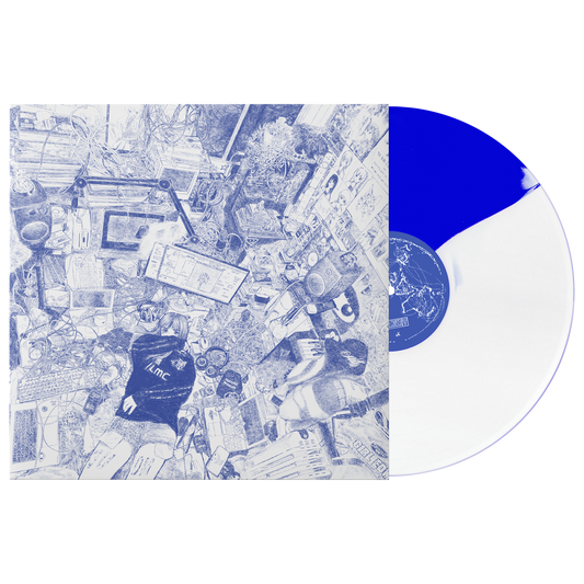 Ninajirachi I Love My Computer limited edition blue, white split vinyl LP with alternate cover mockup