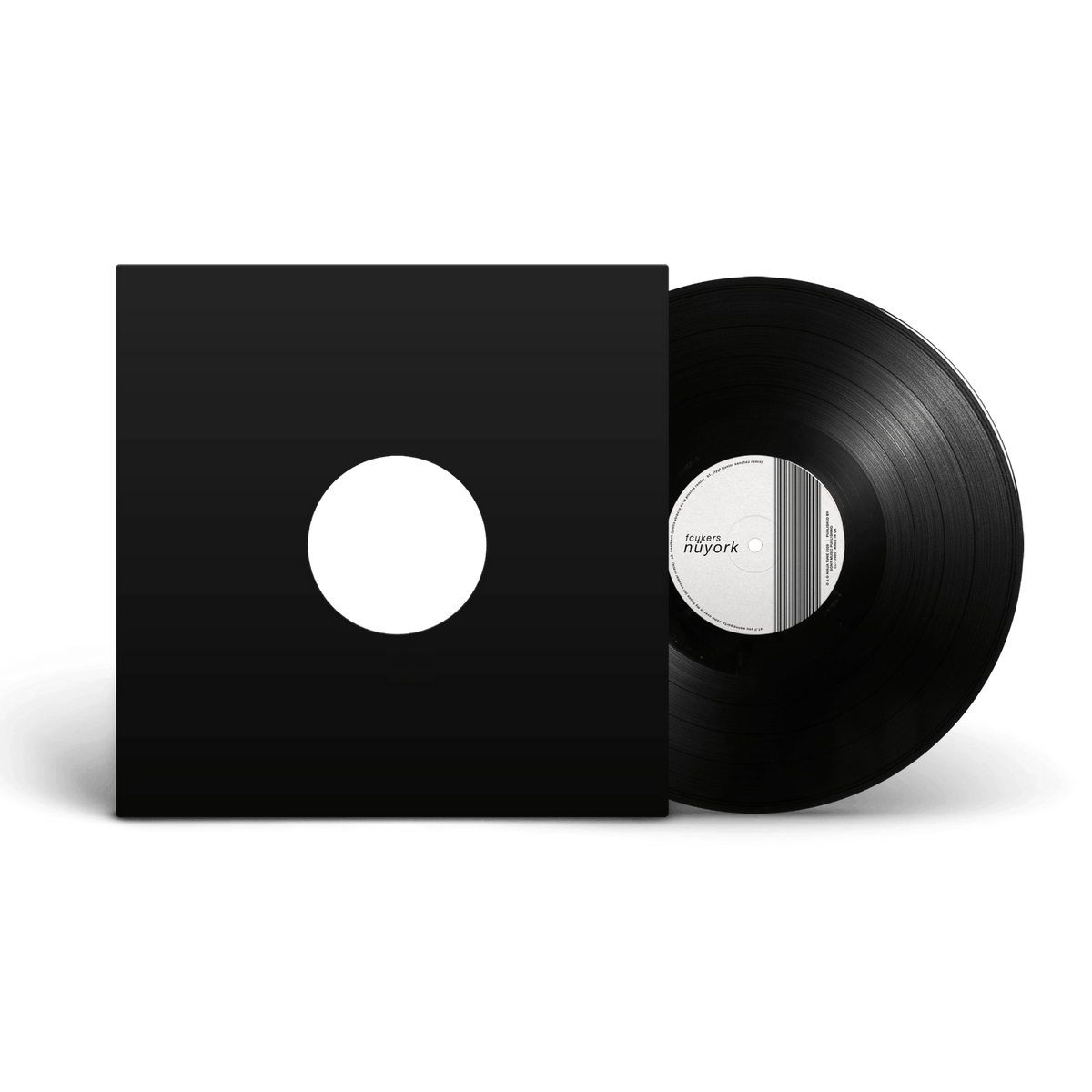 Fcukers Nüyork limited edition 12" vinyl EP mockup with black vinyl