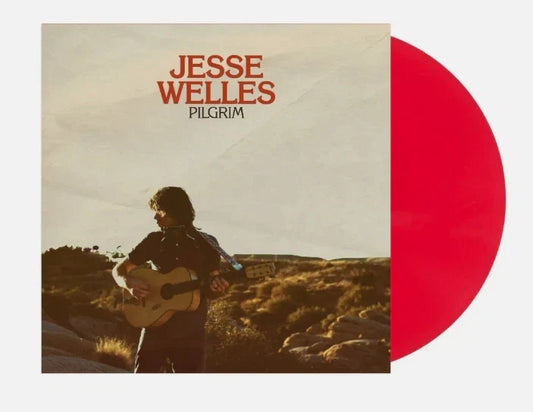 Jesse Welles Pilgrim limited edition Neon Kiss red vinyl LP mockup