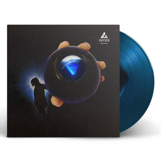 Djo Decide limited edition blue swirl vinyl LP mockup
