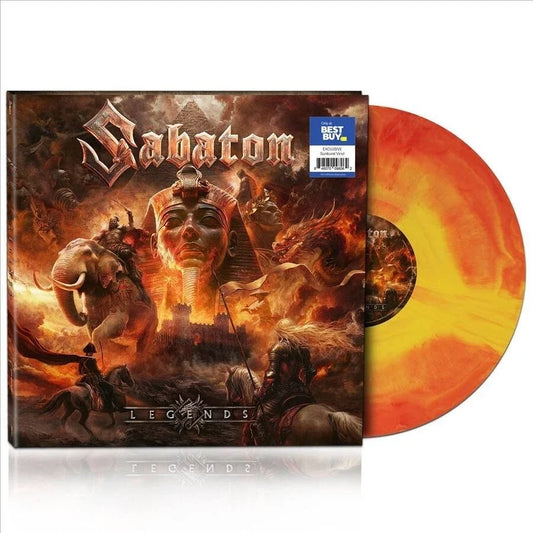 Sabaton Legends limited edition orange sunburst vinyl LP mockup