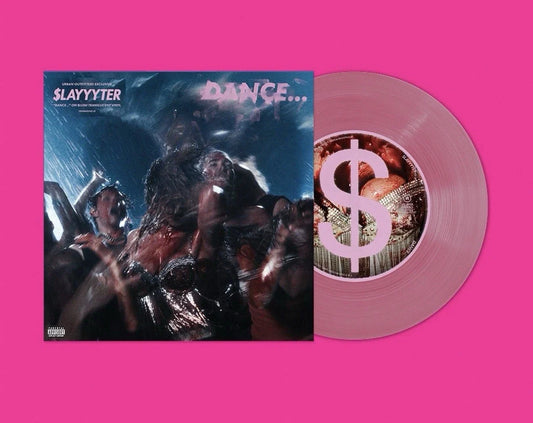 Slayyyter Dance... limited edition translucent blush pink 7 inch vinyl single mockup
