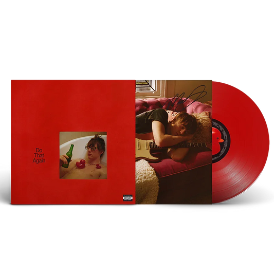 SIGNED Malcolm Todd Do That Again opaque red vinyl LP with signed insert mockup