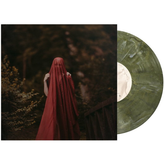 Bad Omens Bad Omens limited edition silver + green shimmer marble vinyl LP mockup with cover