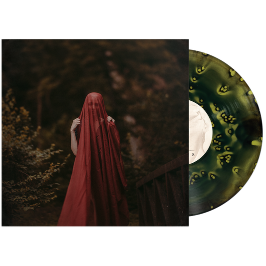 Bad Omens self-titled limited edition yellow + black ice cloudy vinyl LP mockup