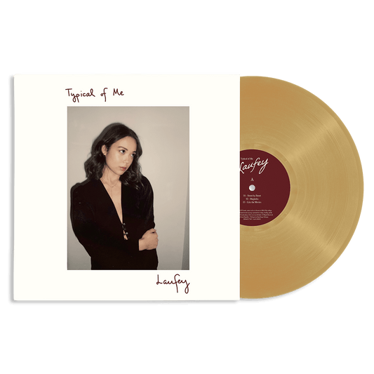Laufey Typical Of Me limited edition gold 12" vinyl EP mockup