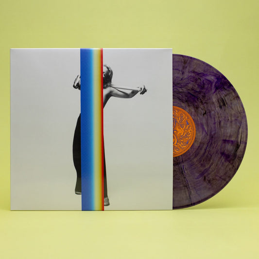 Sylvan Esso Ow ∞ Limited Edition Angel of Death Purple Vinyl Record LP mockup