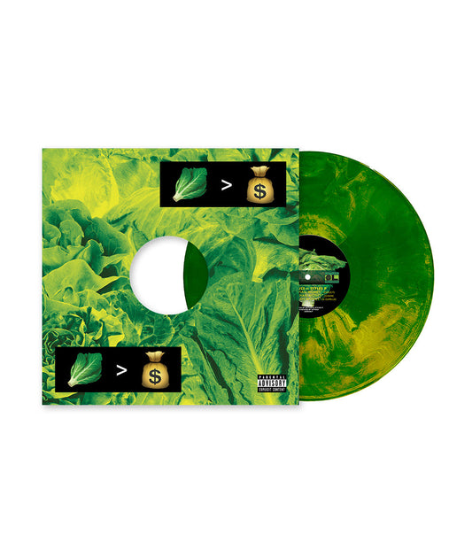 Lettuce, Styles P Better Than Money limited edition green swirl 12" vinyl single mockup