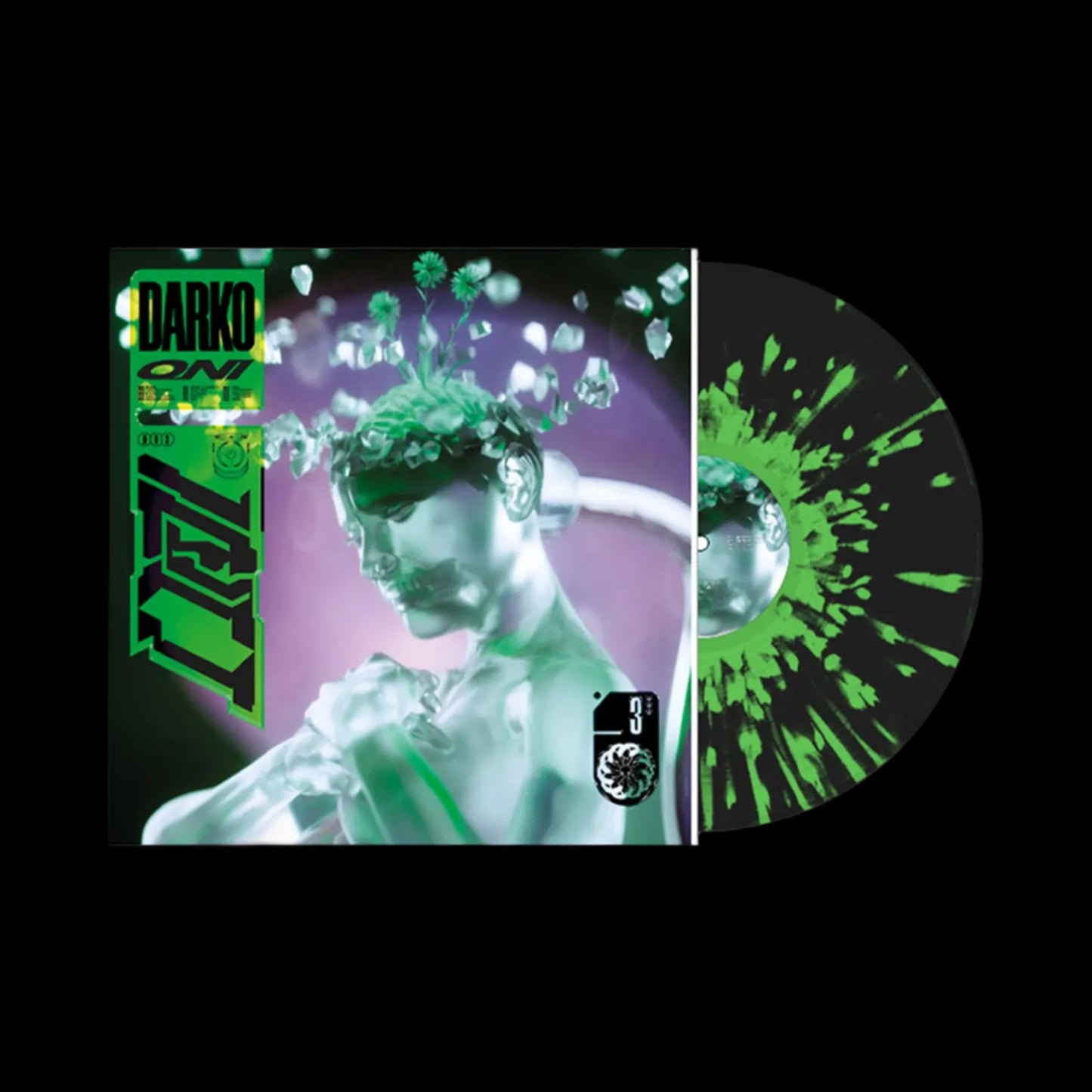 Darko - Oni Limited Edition Green, Black Splatter Vinyl Record LP (Variant III)