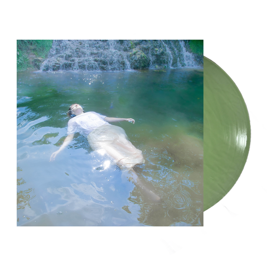 she's green Wisteria limited edition moss green 12 inch vinyl EP mockup