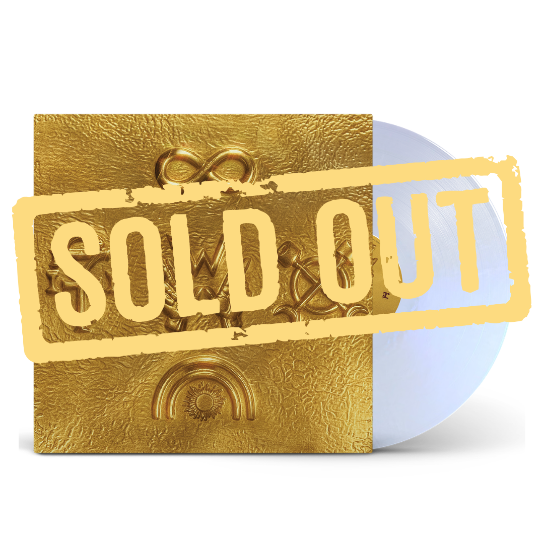 Weezer Weezer signed limited edition iridescent white vinyl LP mockup