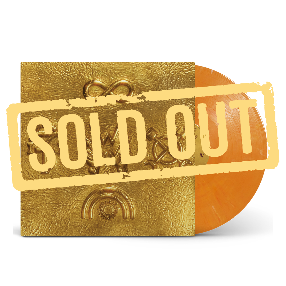 SIGNED Weezer Weezer Limited Edition Fool's Gold Citrus Recycled Vinyl Record LP mockup