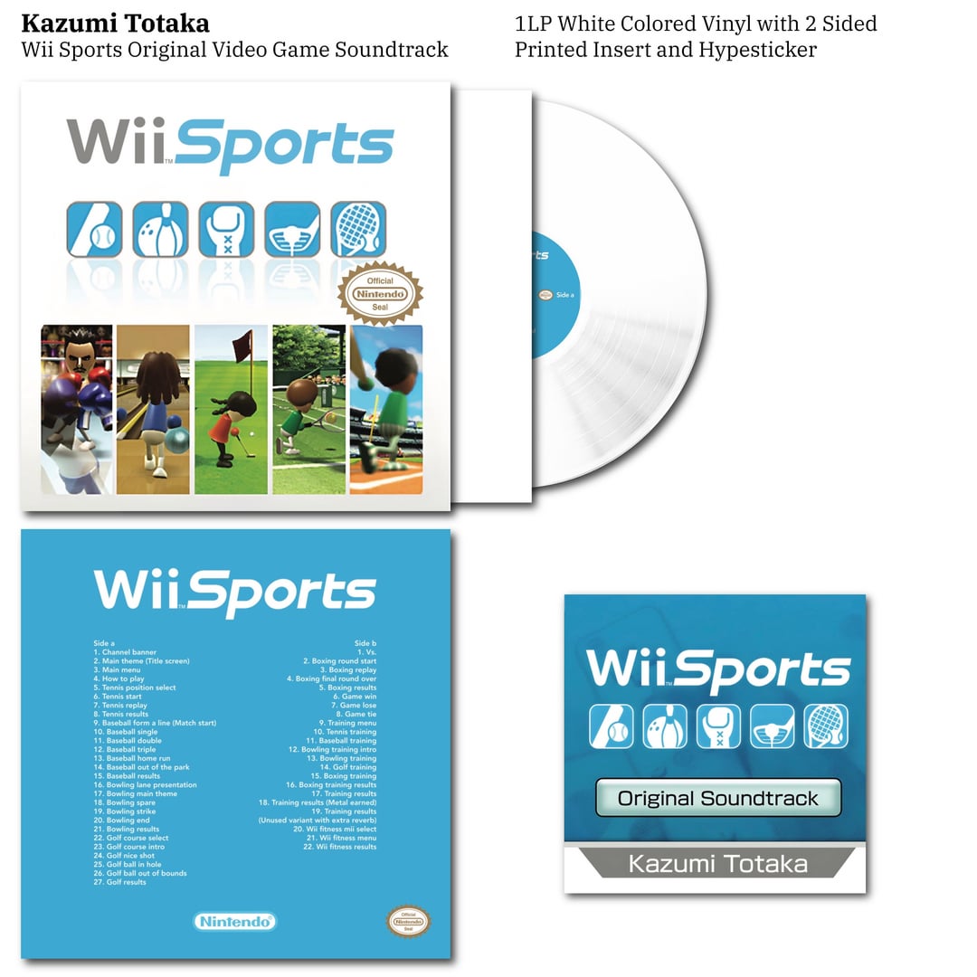 Kazumi Totaka - Wii Sports Original Video Game Soundtrack Limited Edition White Vinyl Record LP