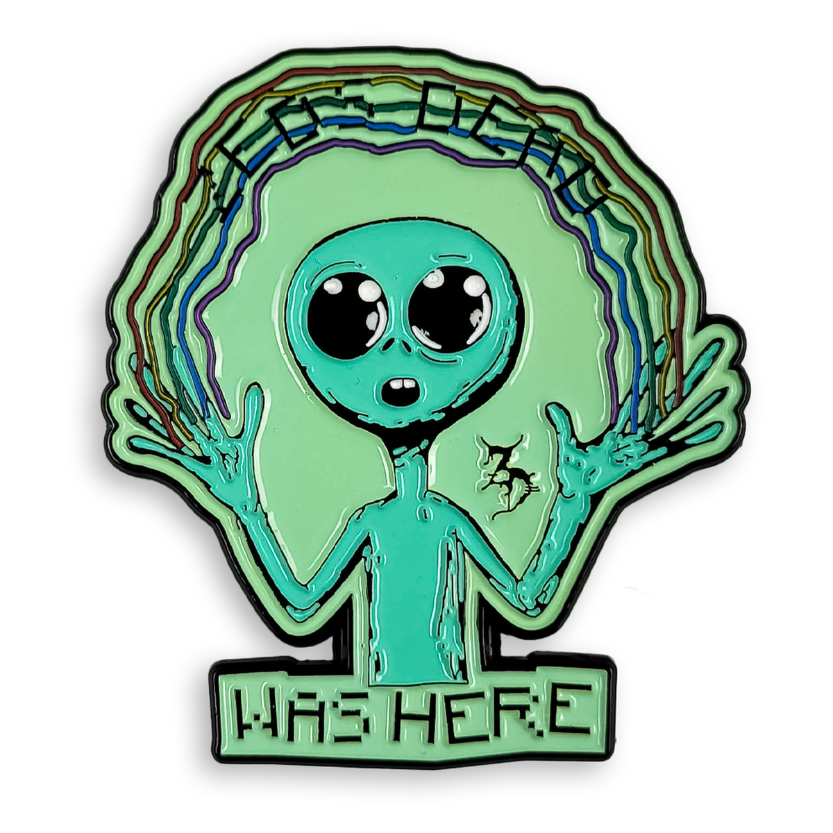Zeds Dead Was Here alien enamel pin